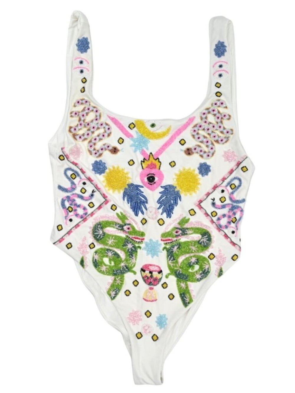 Oceanus Jamila One Piece Swimsuit in White